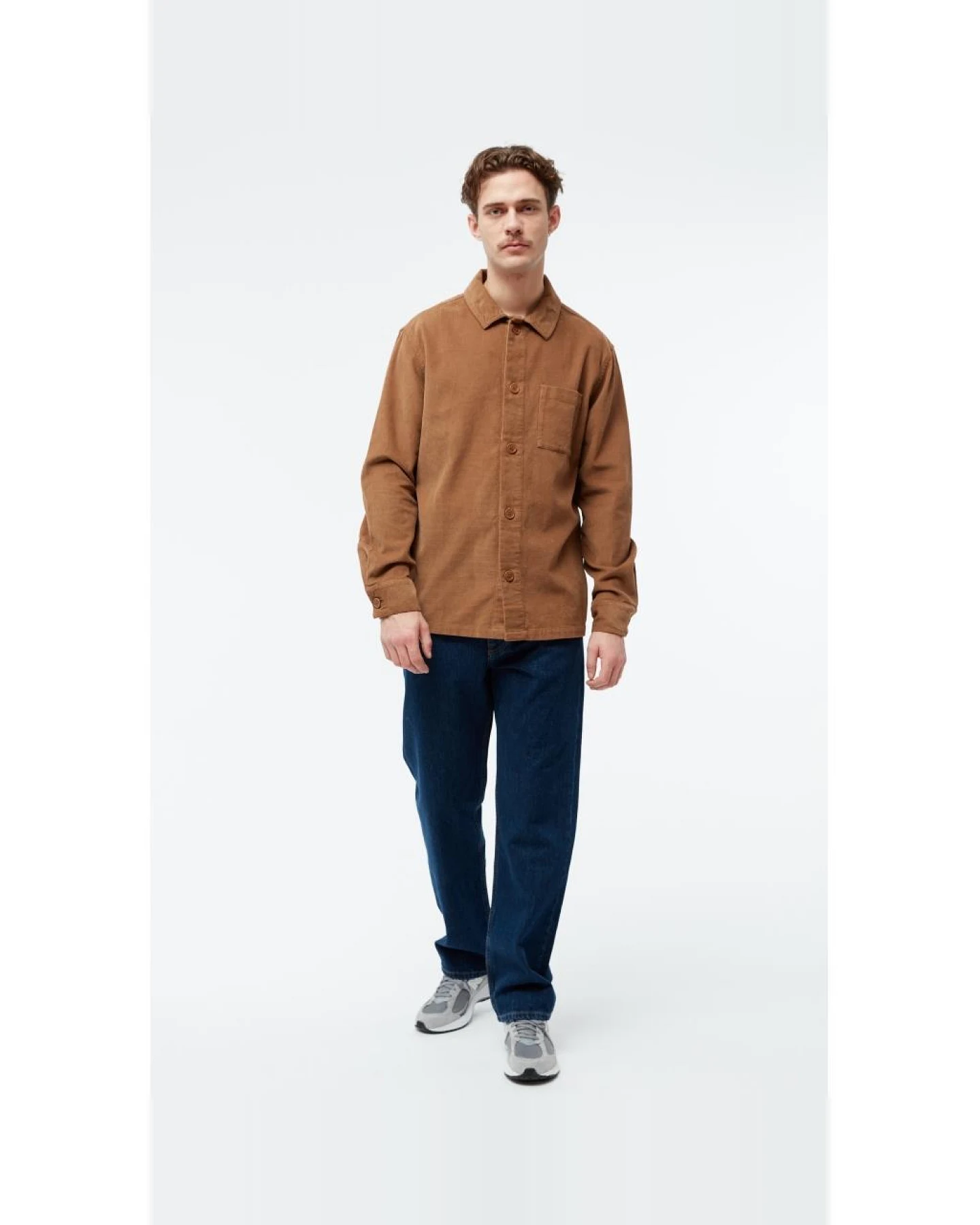 Givn Herren vegan Überhemd Curt Dark Camel – Ansicht 2