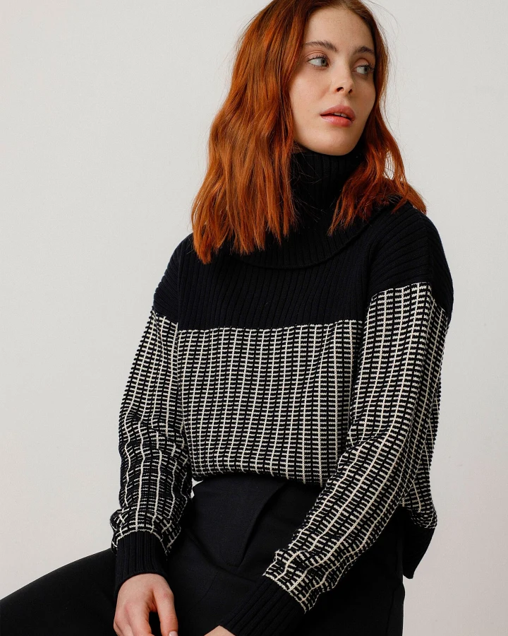 SKFK Damen vegan Pullover Rebeka Schwarz