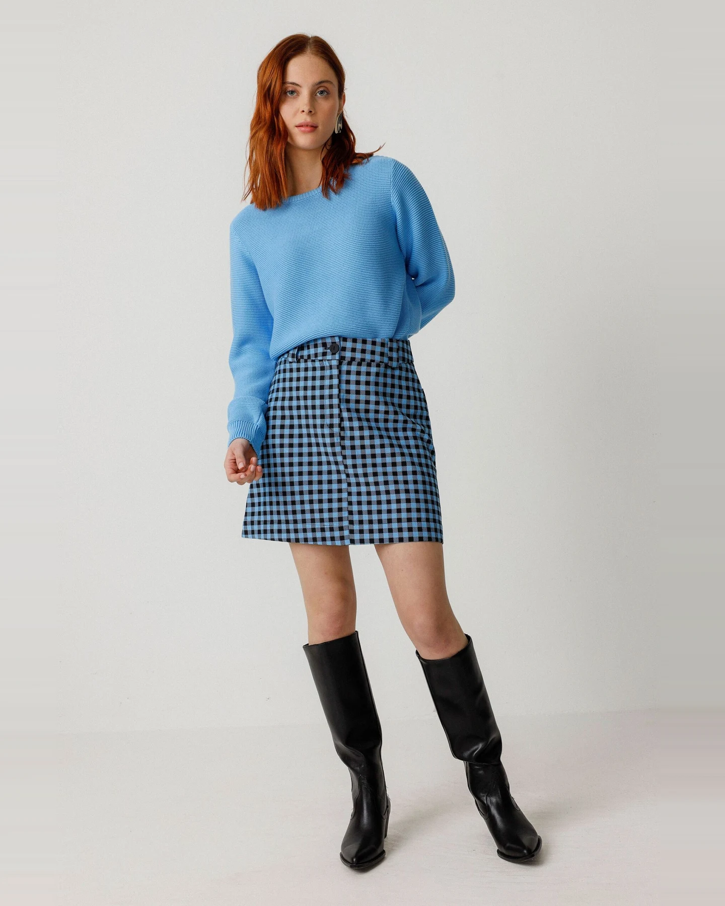 SKFK Damen vegan Pullover Iradi Blau – Ansicht 2