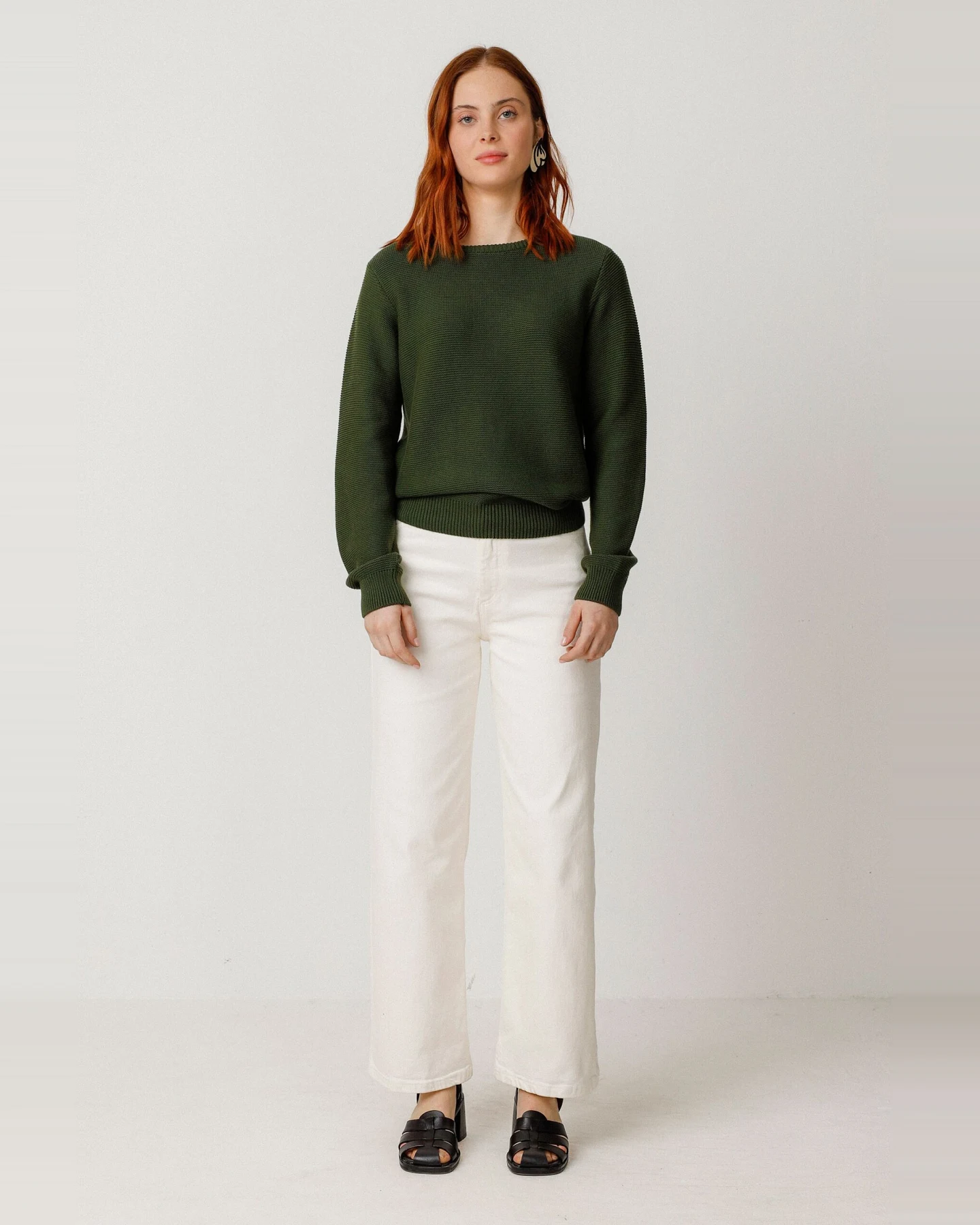 SKFK Damen vegan Pullover Iradi Grün – Ansicht 2