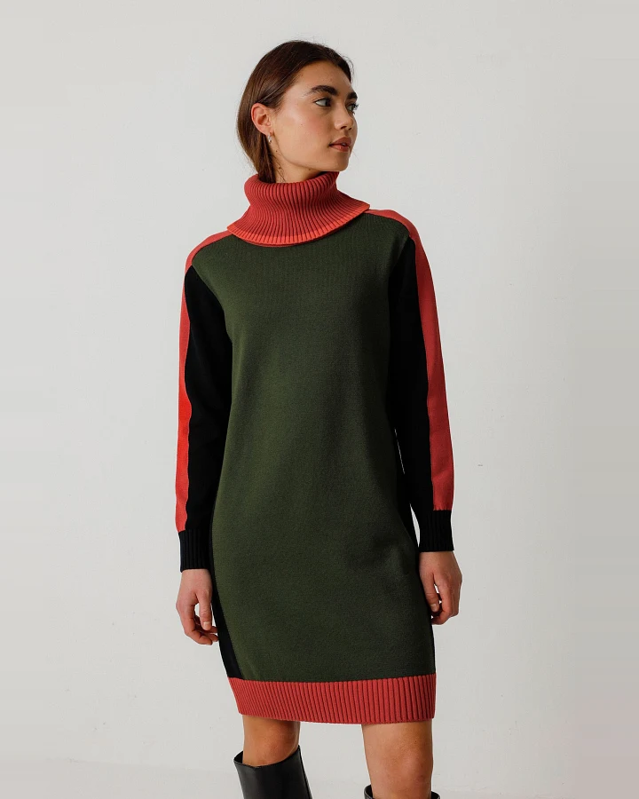 SKFK Damen vegan Kleid Emili Grün
