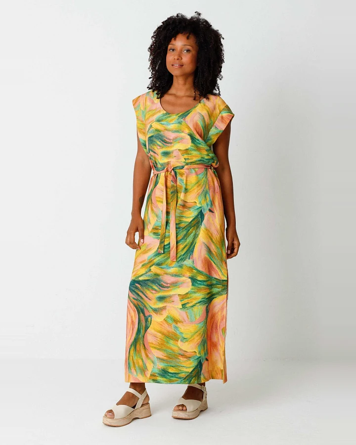 SKFK Damen vegan Kleid Tebe Mehrfarbig
