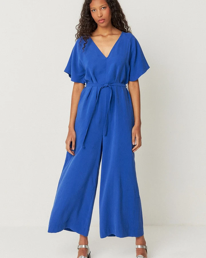 SKFK Damen vegan Jumpsuit Kaie Blau