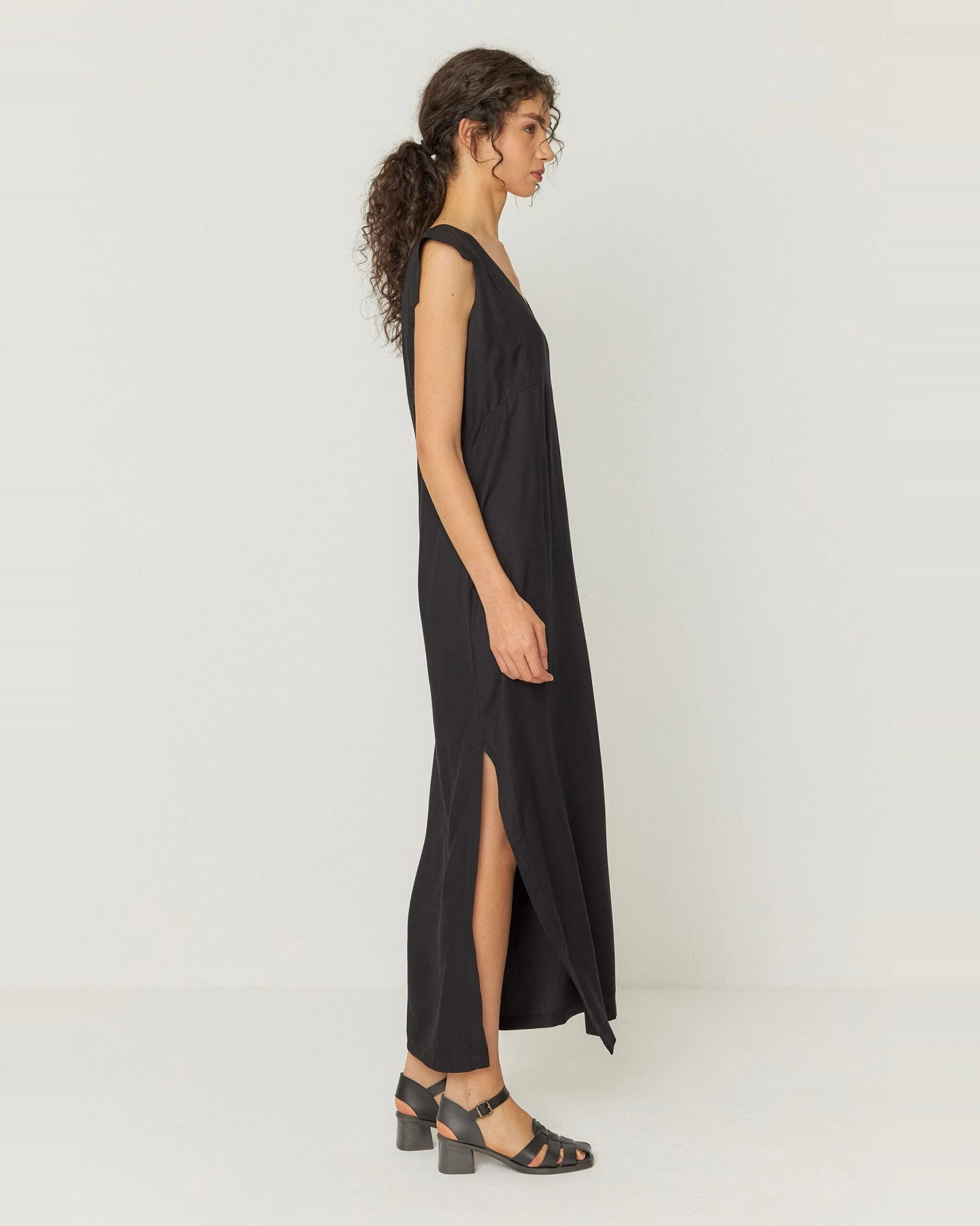 SKFK Damen vegan Kleid Ira Schwarz – Ansicht 2