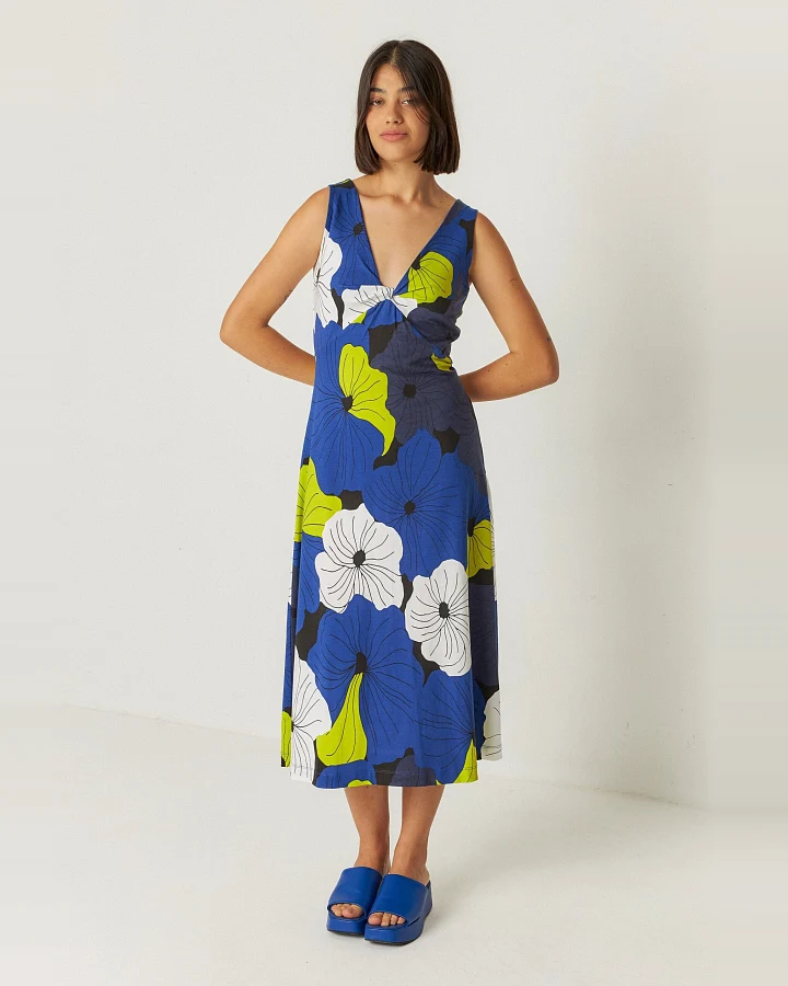 SKFK Damen vegan Kleid Kala Multicolored Floral