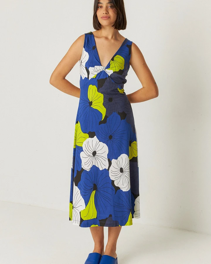 SKFK Damen vegan Kleid Kala Multicolored Floral