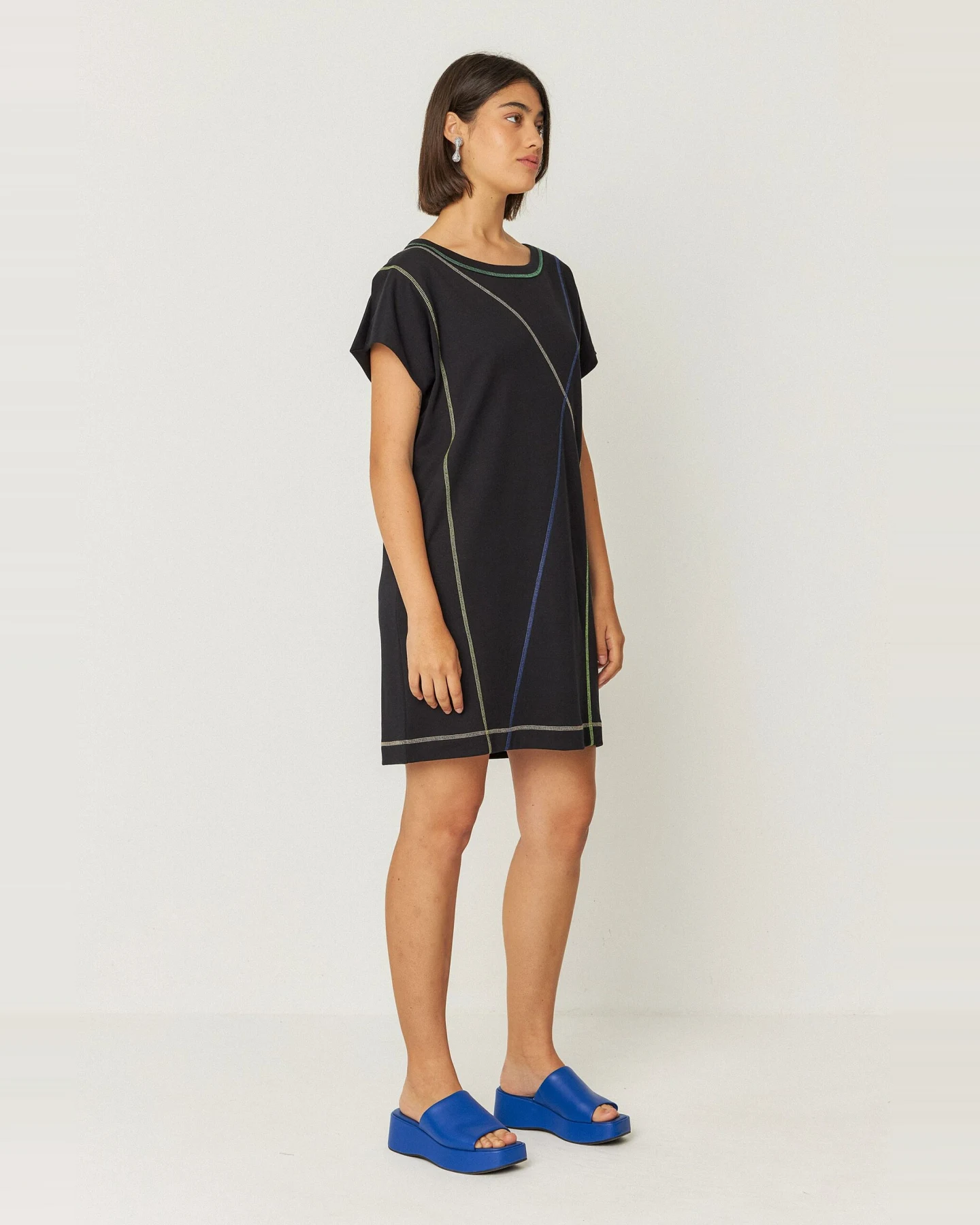 SKFK Damen vegan Kleid Kalare Schwarz – Ansicht 2