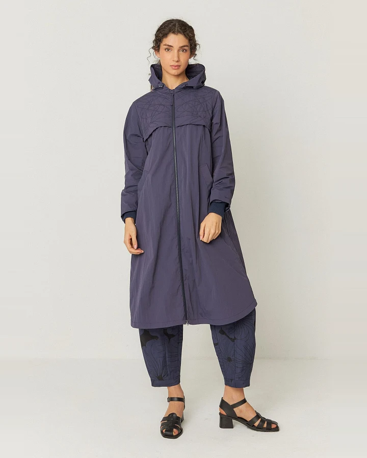 SKFK Damen vegan Regenmantel Ixone Marineblau