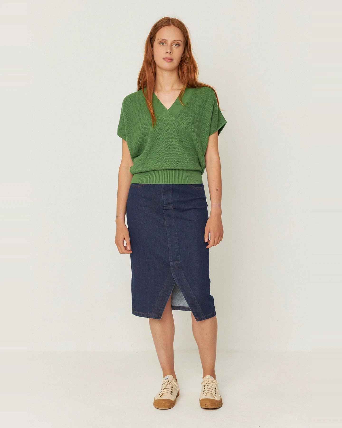 SKFK Damen vegan T-Shirt Garazi Grün – Ansicht 2