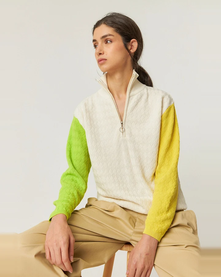 SKFK Damen vegan Pullover Edurte Beige