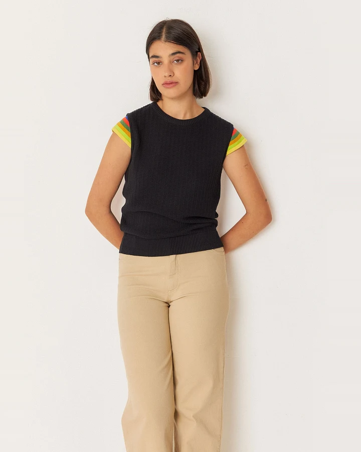 SKFK Damen vegan T-Shirt Goizargi Schwarz