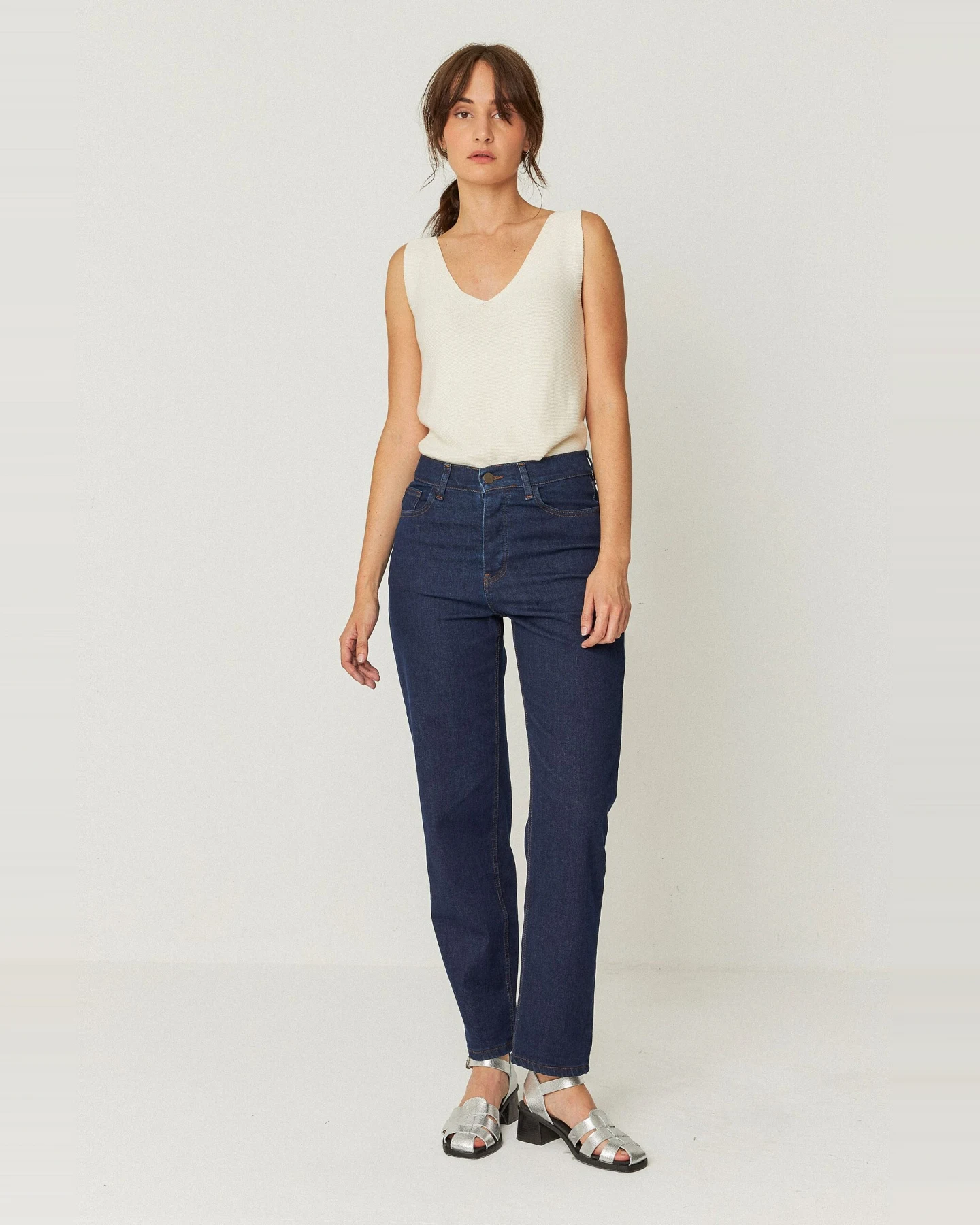 SKFK Damen vegan Hose Amata Blau – Ansicht 2