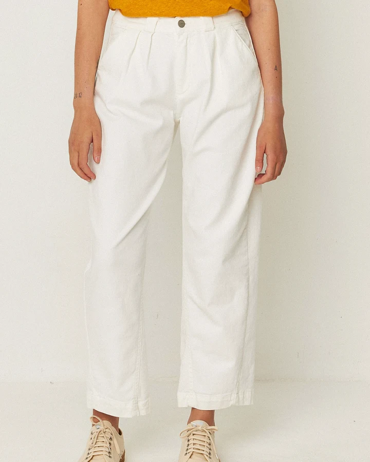 SKFK Damen vegan Hose Amata Weiß