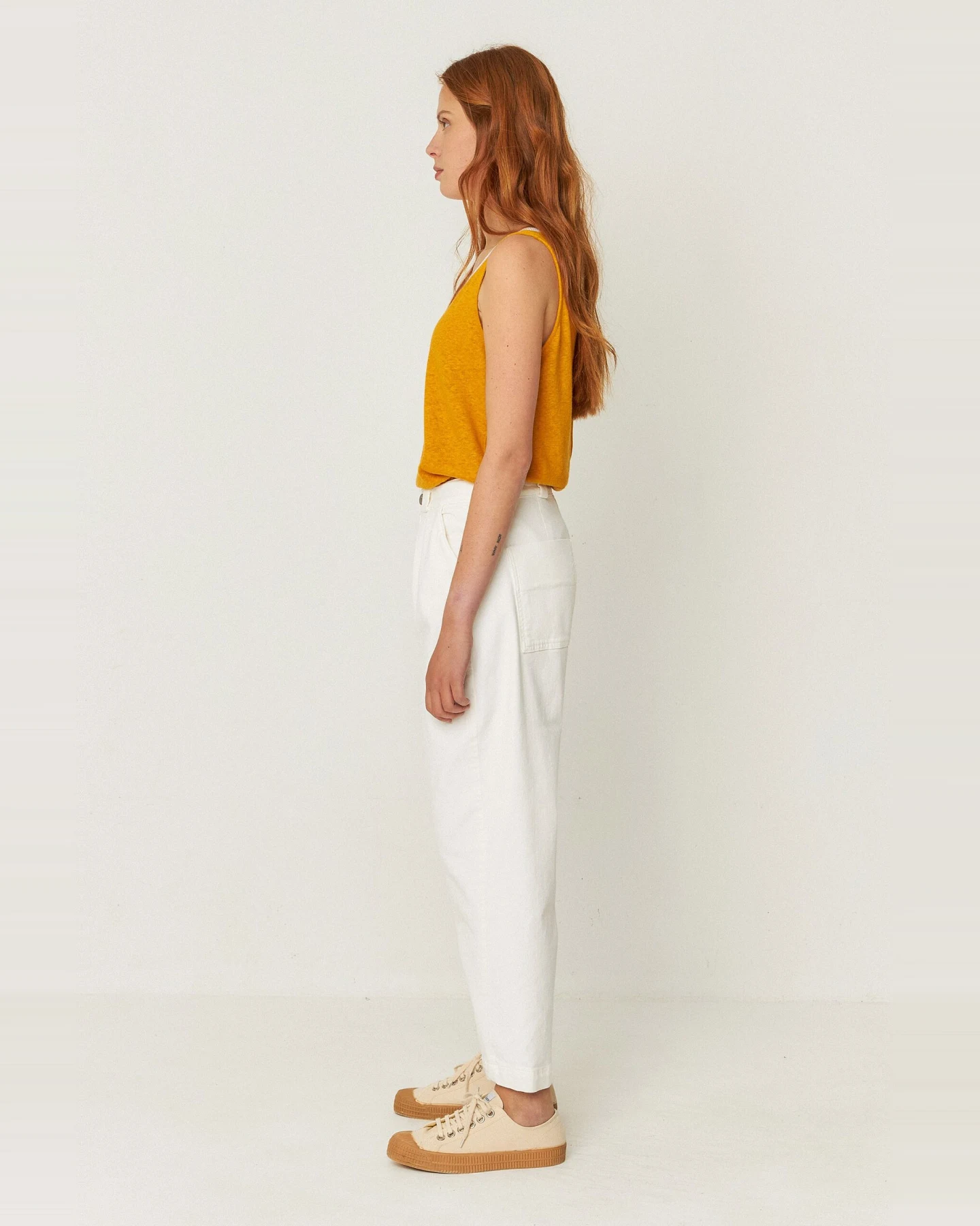 SKFK Damen vegan Hose Amata Weiß – Ansicht 2