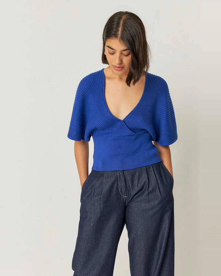 SKFK Damen vegan T-Shirt Tala Blau