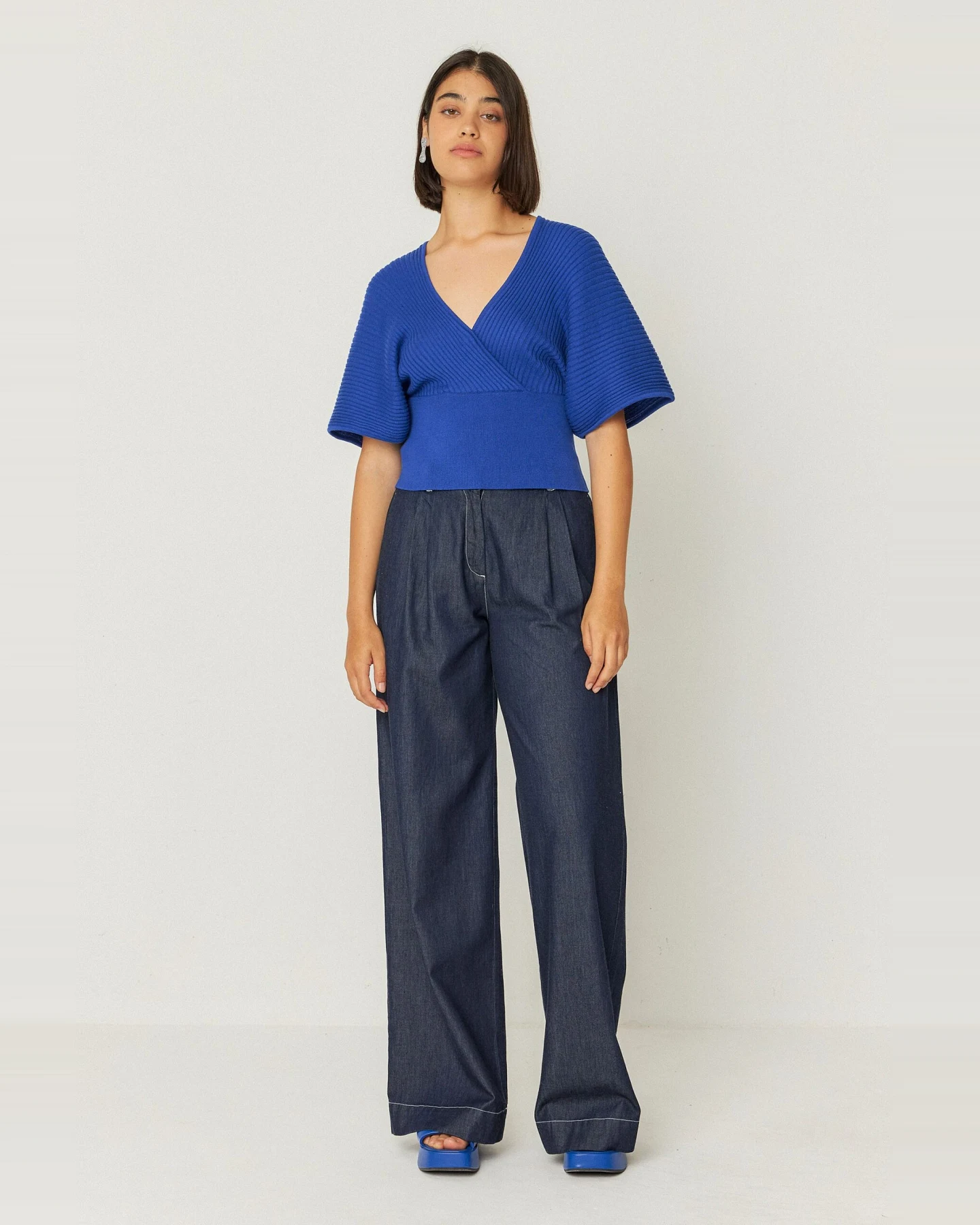 SKFK Damen vegan T-Shirt Tala Blau – Ansicht 2