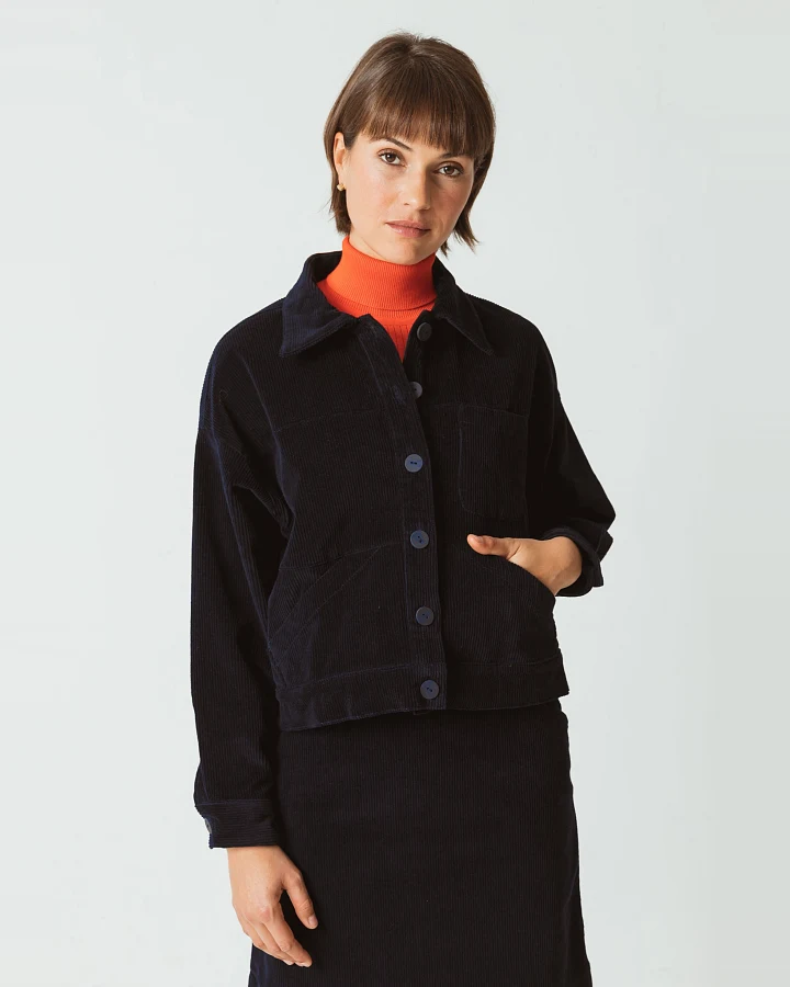 SKFK Damen vegan Jacke Zohargi Marineblau