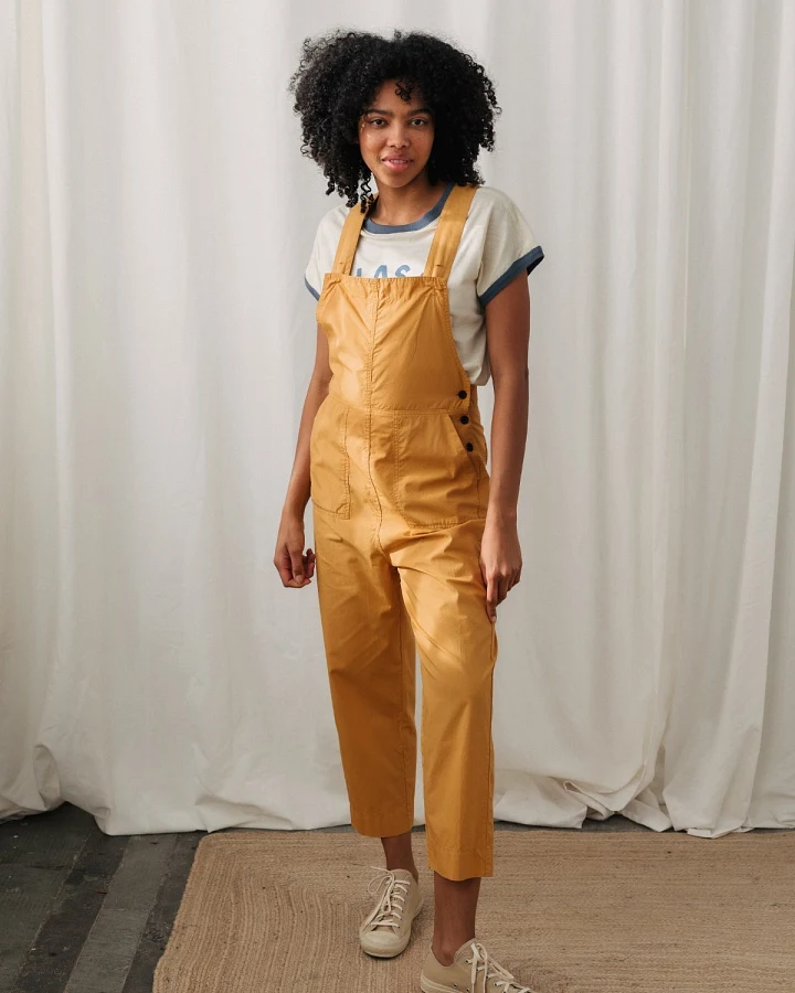 TWOTHIRDS Damen vegan Dungaree Jeannette Senfgelb