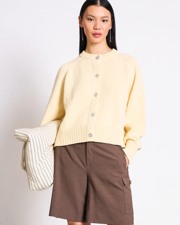 JAN 'N JUNE Damen vegan Strickjacke Sivia Gelb