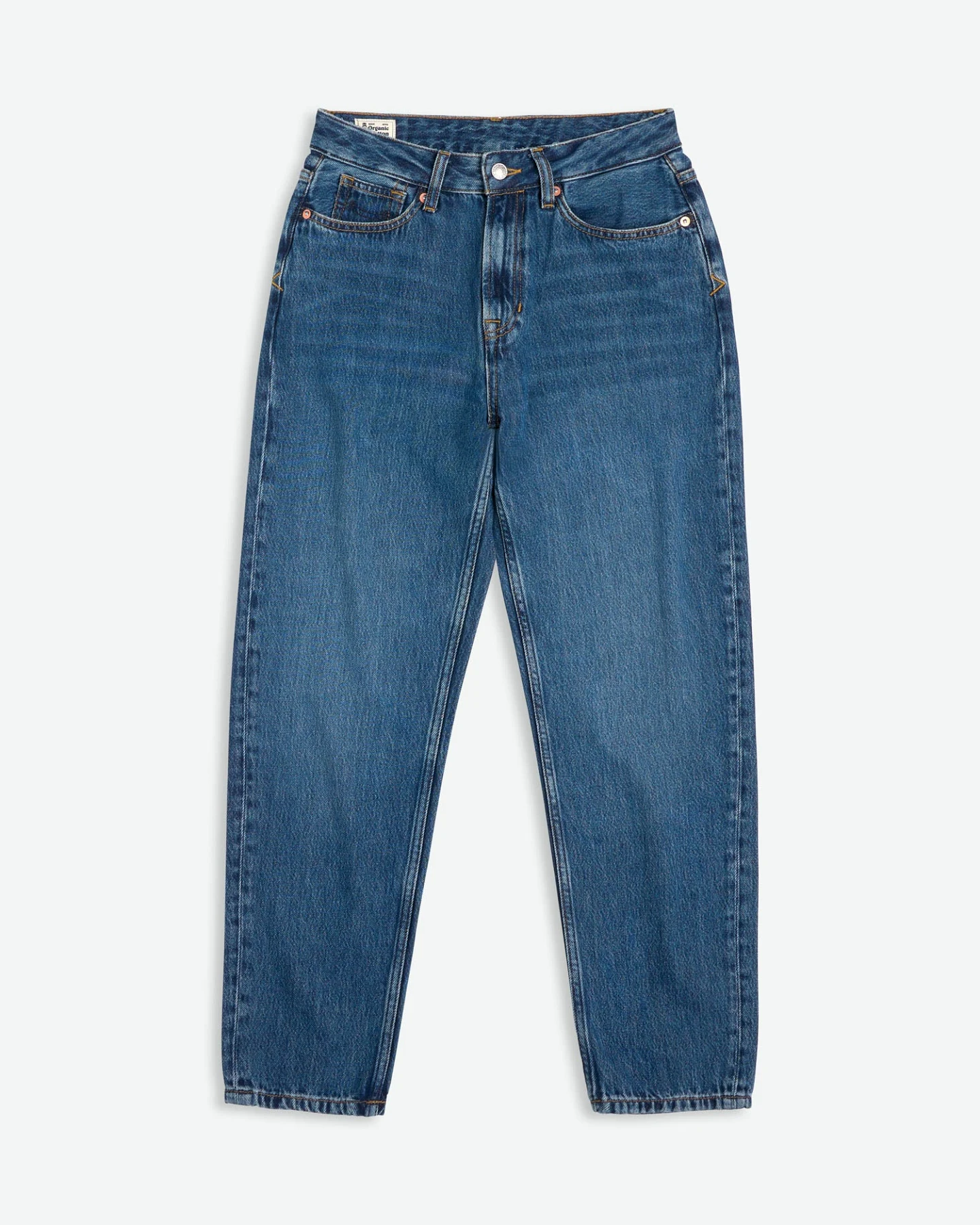 Kings of Indigo Damen vegan Jeans Cropped Caroline Lewisboro Mid Faded Blau – Ansicht 2