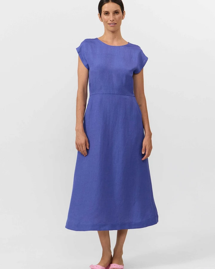 SUITE13LAB Damen vegan Kleid Tinto Mittelblau