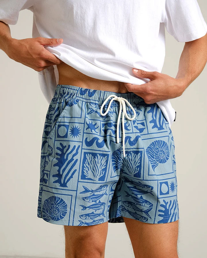 DEDICATED Herren vegan Badehose Birka Ocean Blue