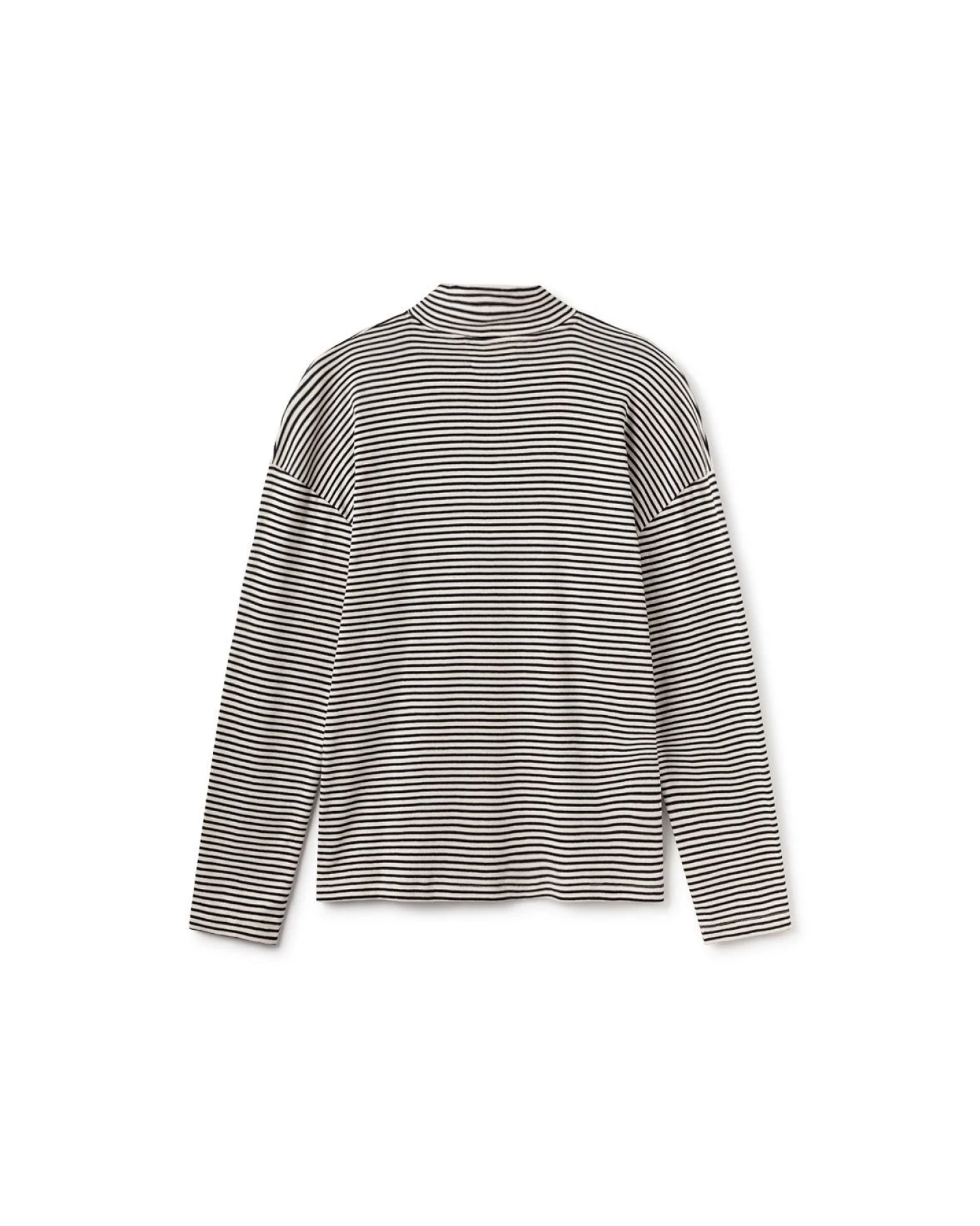 TWOTHIRDS Damen vegan Top Corcovado Schwarz-Weiß Gestreift – Ansicht 2