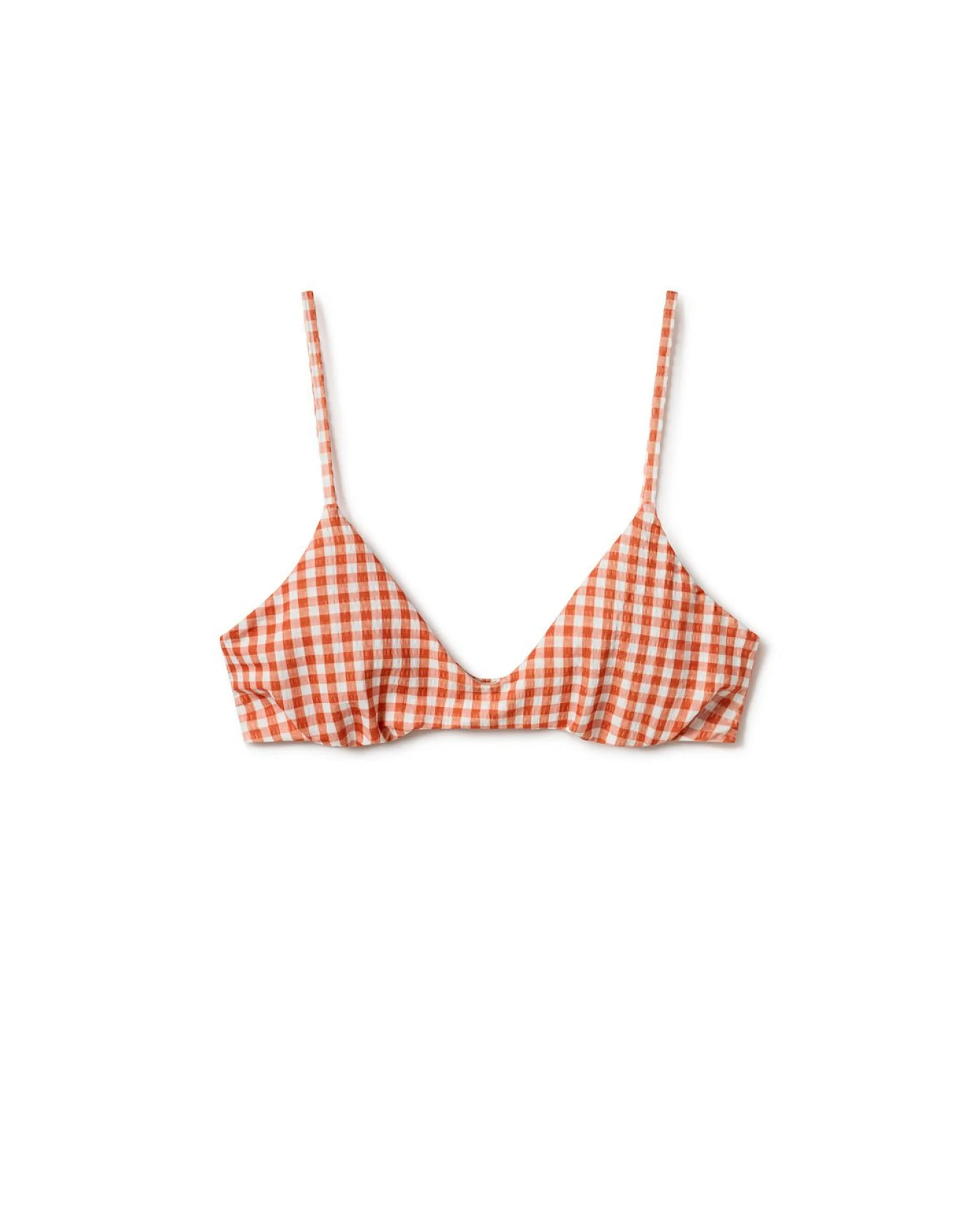TWOTHIRDS Damen vegan Bikinioberteil Gannet Top Vichy Rot – Ansicht 2