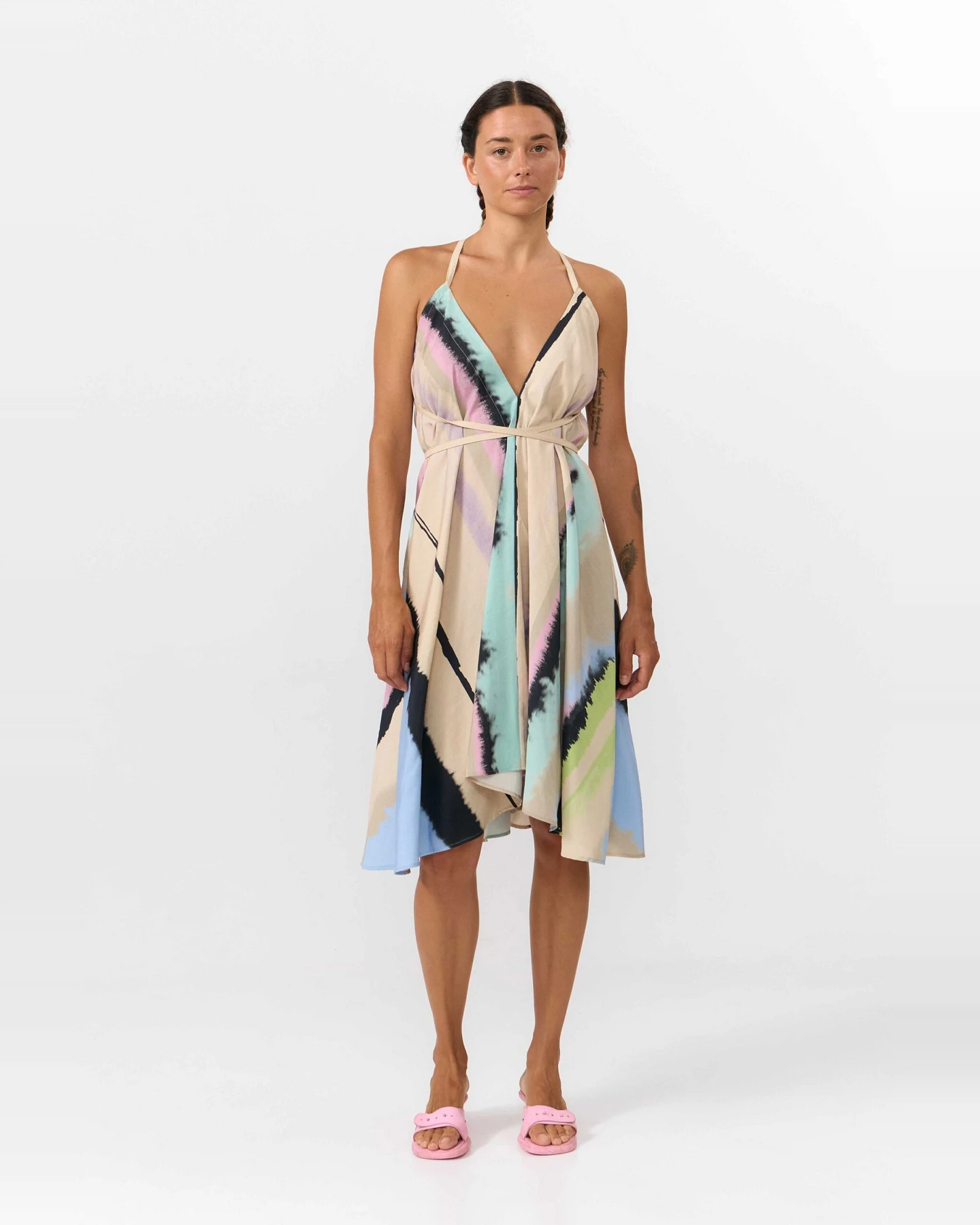 SUITE13LAB Damen vegan Kleid Mp Short Print Ones Multicolour – Ansicht 2