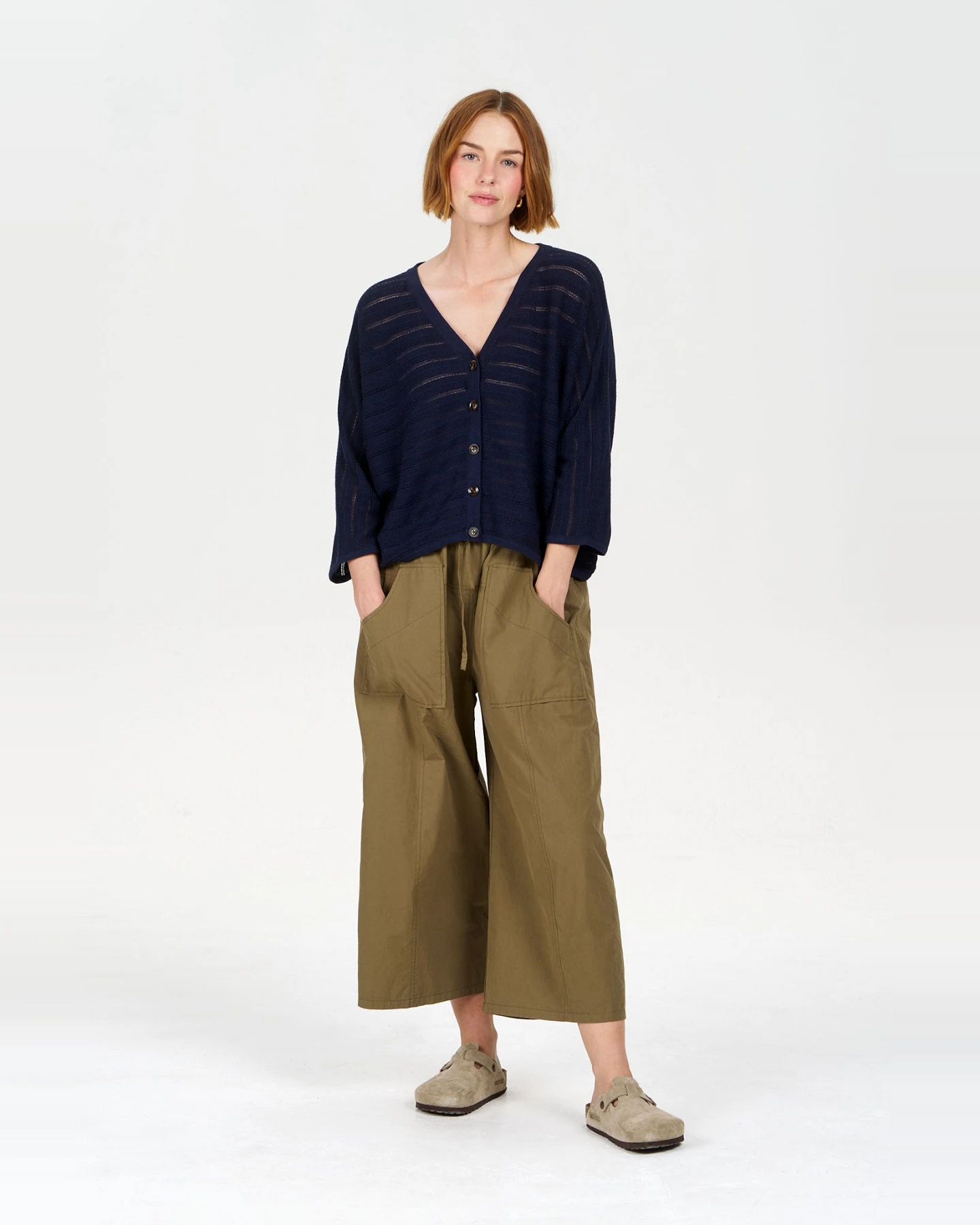 KOMODO Damen vegan Pullover Mali Batwing Navy – Ansicht 2
