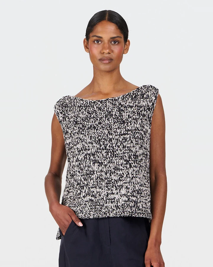 KOMODO Damen vegan Weste Kala Schwarz & Weiß