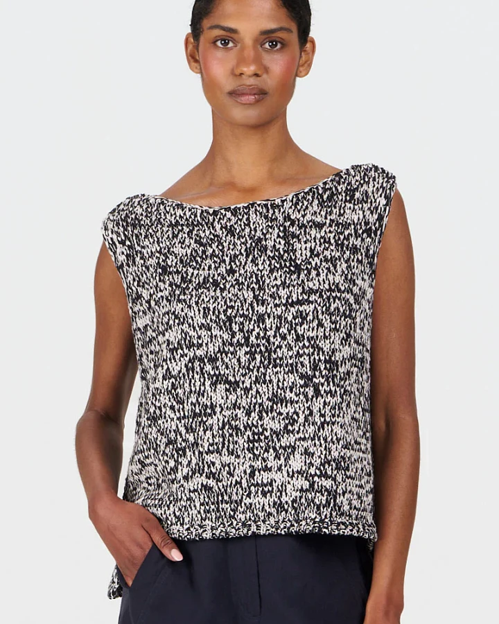 KOMODO Damen vegan Weste Kala Schwarz & Weiß