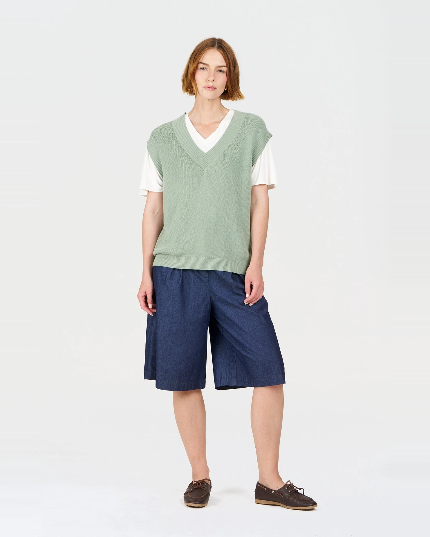 KOMODO Damen vegan Weste Sander Salbei Grün – Ansicht 2