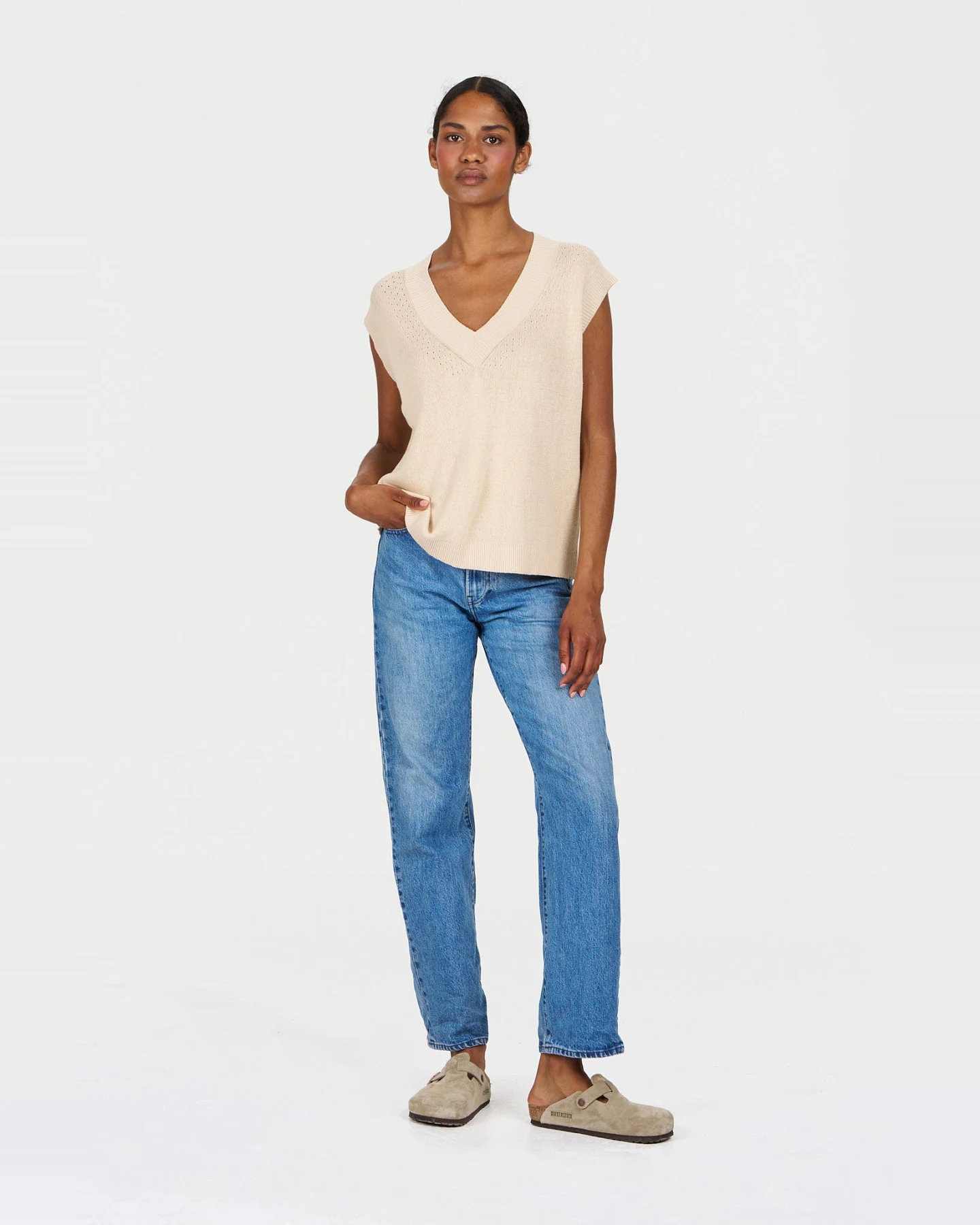 KOMODO Damen vegan Weste Sander Sand – Ansicht 2