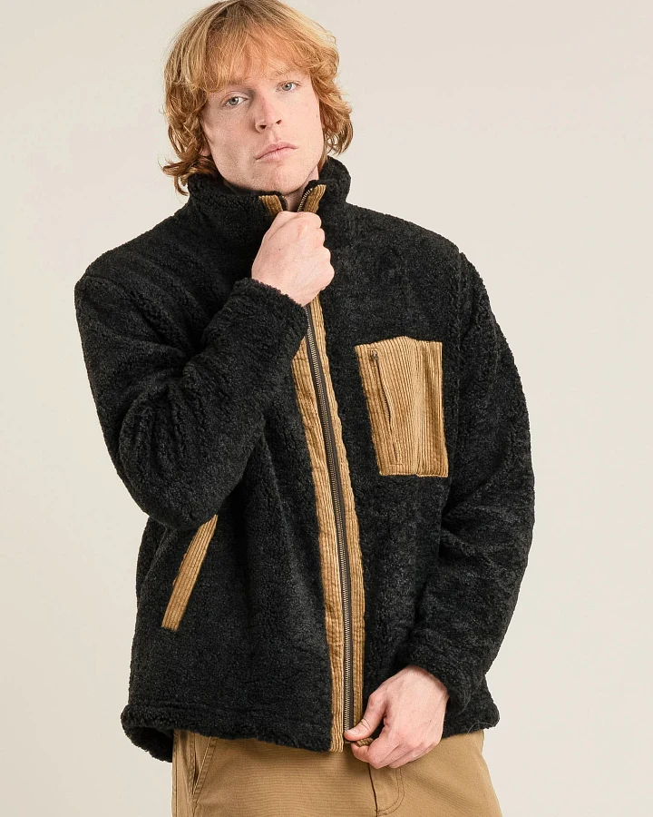 KOMODO Herren vegan Jacke Drew Fleece Schwarz