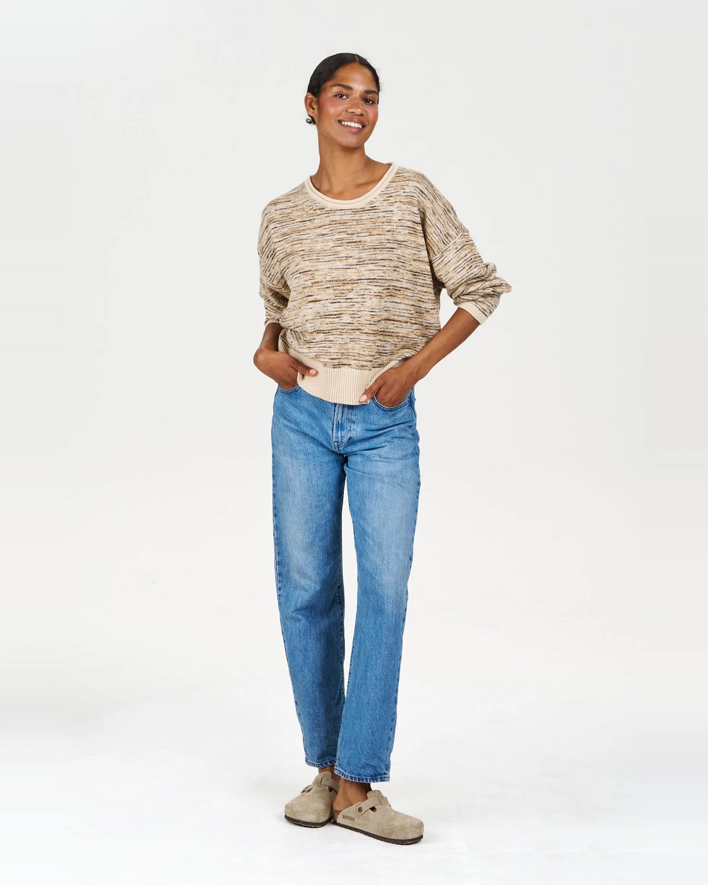 KOMODO Damen vegan Pullover Chloe Beige – Ansicht 2