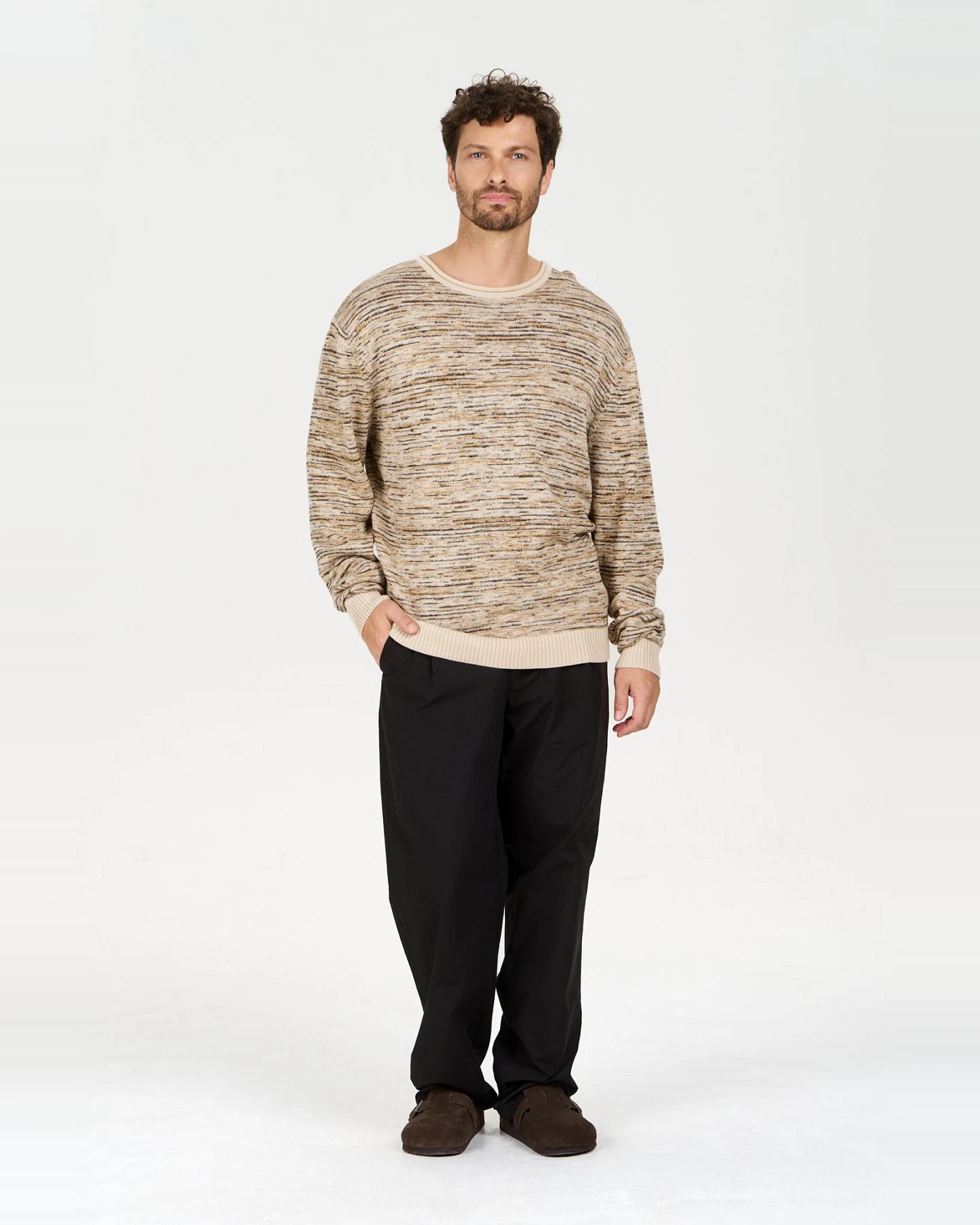 KOMODO Herren vegan Pullover Marcus Beige – Ansicht 2
