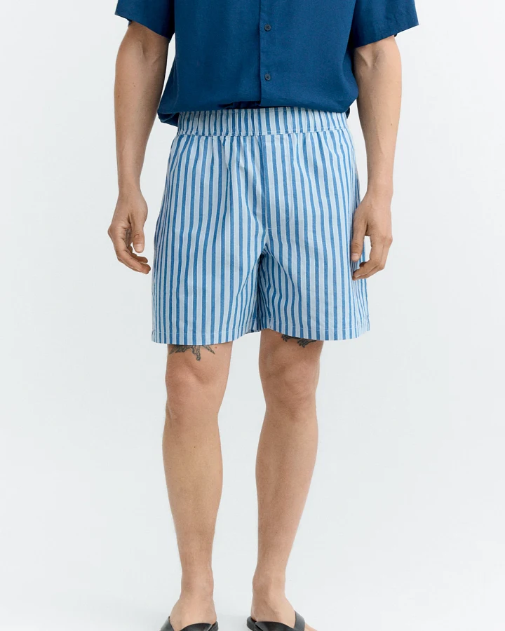 Thinking MU Herren vegan Shorts Haitam Blue Stripes
