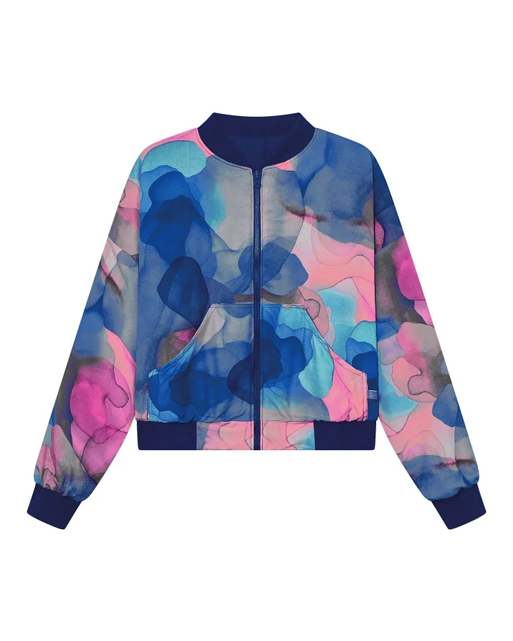 WiDDA Damen vegan Blousonjacke Reversible Turner Dark Clouds Lavender