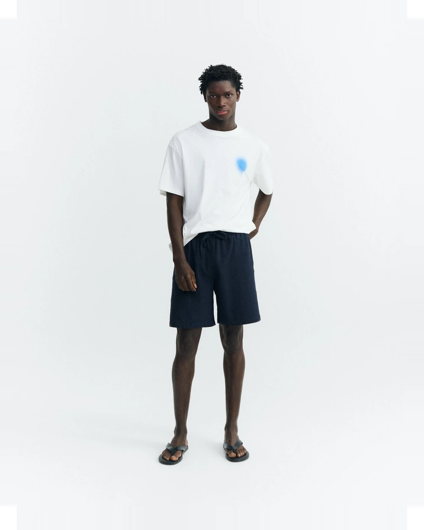 Thinking MU Herren vegan Kurze Bermudas Henry Navy – Ansicht 2