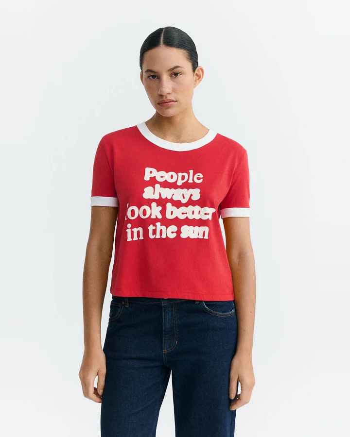 Thinking MU Damen vegan T-Shirt People Zowie R Rot