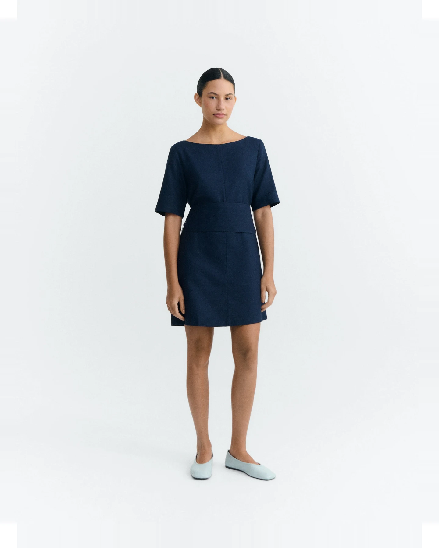 Thinking MU Damen vegan Kleid Kieran Navy – Ansicht 2