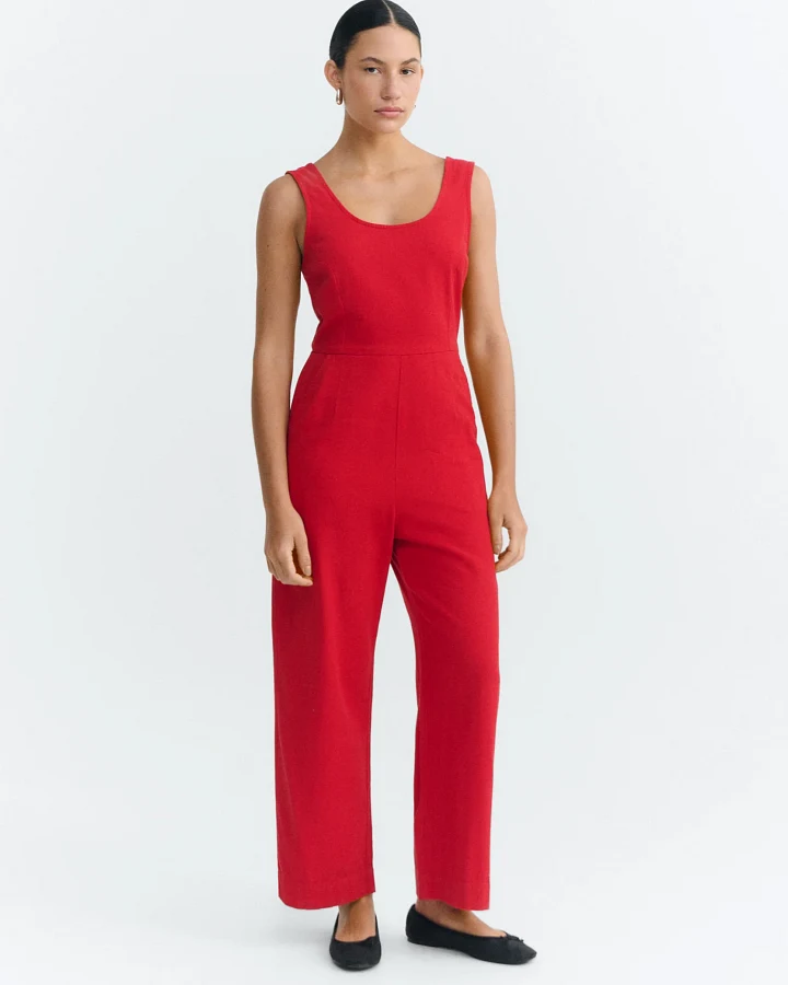 Thinking MU Damen vegan Jumpsuit Raflesia Rot