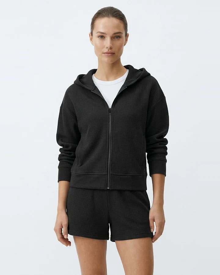 ORGANICATION Damen vegan Hoodie Jennifer Schwarz