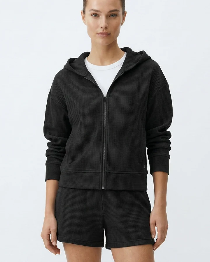 ORGANICATION Damen vegan Hoodie Jennifer Schwarz