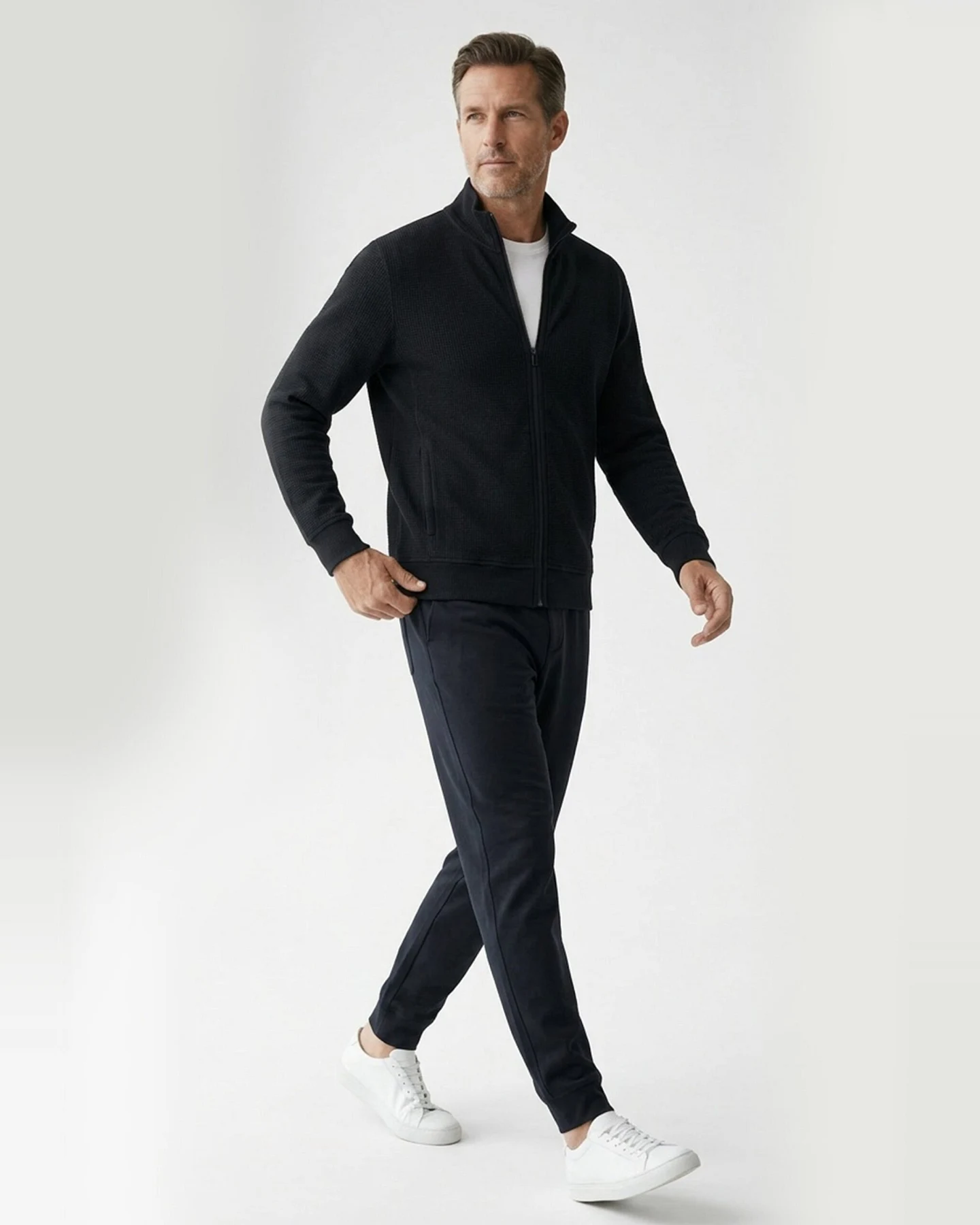 ORGANICATION Herren vegan Jacke Jorrin Schwarz – Ansicht 2