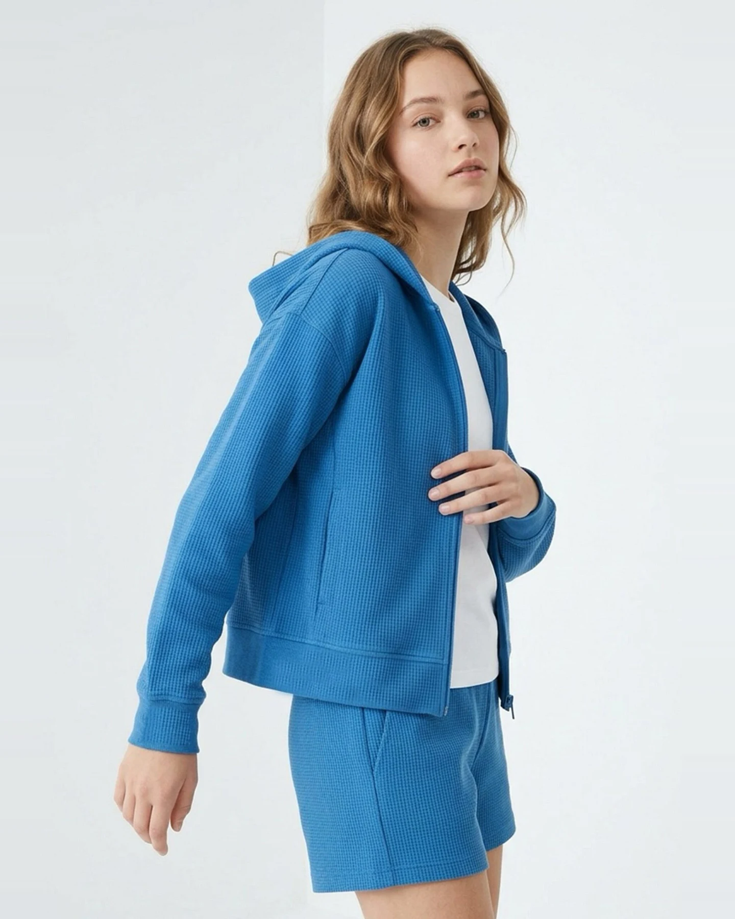 ORGANICATION Damen vegan Hoodie Jennifer Light Navy – Ansicht 2