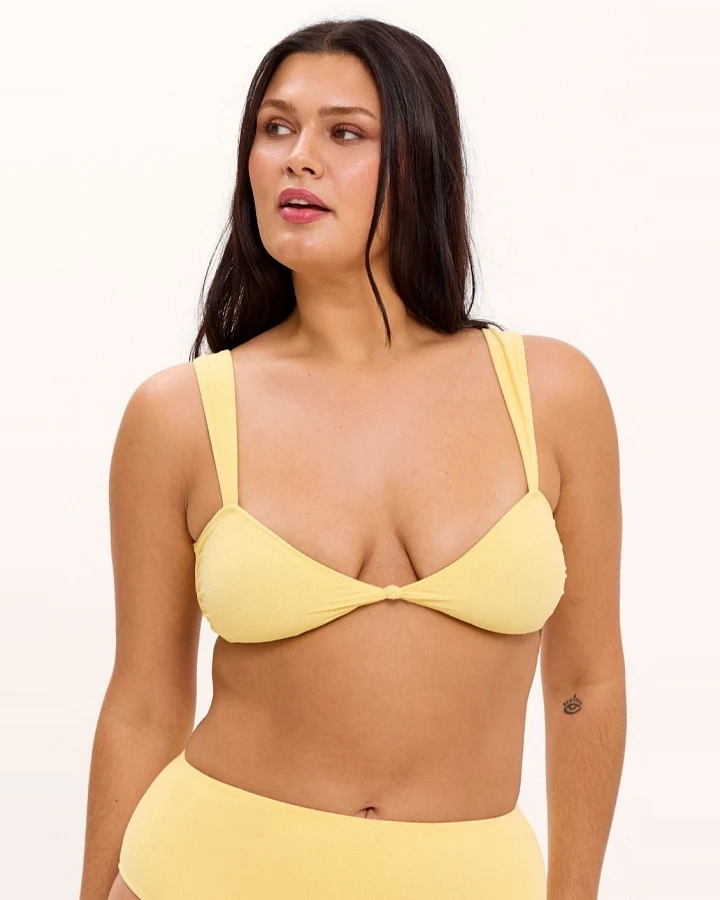 Understatement Damen vegan Bikinioberteil Balconette Gelb