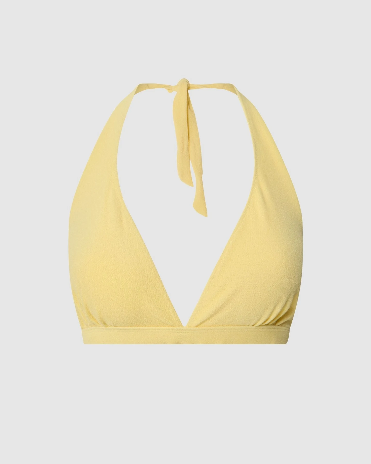 Understatement Damen vegan Bikini Halter Top Gelb – Ansicht 2