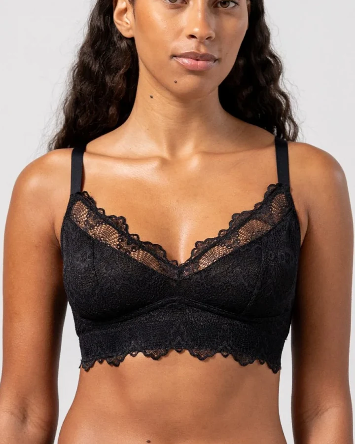 Understatement Damen vegan Bh Lace Support Schwarz